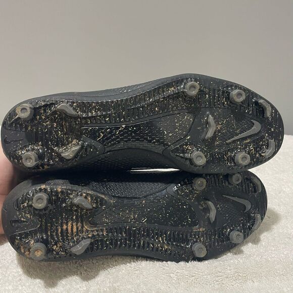 Nike Phantom GT2 Club MG Mens Black Silver Soccer Cleats 8.5 Athletic Lace Up - Picture 9 of 12